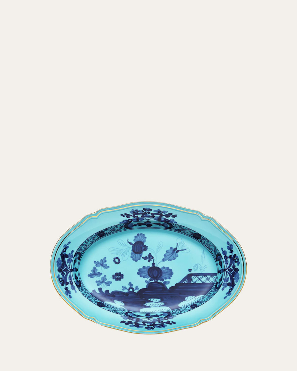 Oriente Italiano Oval Platter, Iris